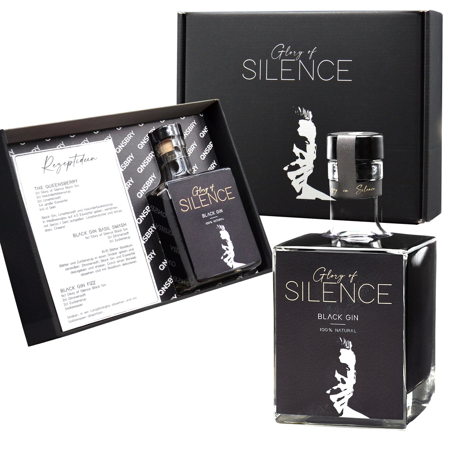 Black Gin Geschenkset mit Rezeptkarte