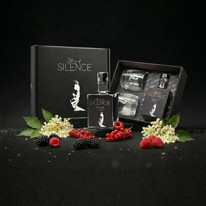 Black Gin Geschenkset mit 2x Gin-Gläsern